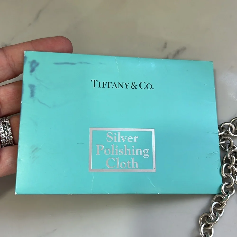 Tiffany & Co. Sterling Silver Heart Tag Toggle Chain Link Necklace. 💙 - Picture 3 of 17